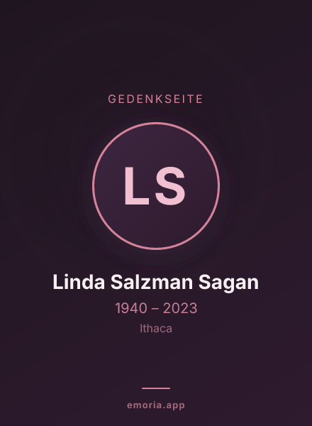 Gedenkportrait von Linda Salzman Sagan