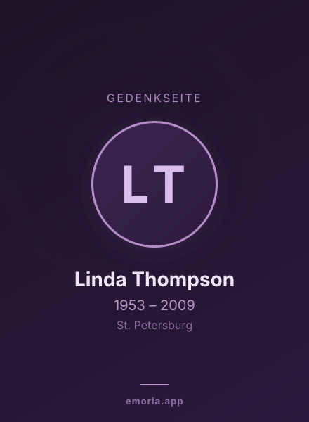 Gedenkportrait von Linda Thompson