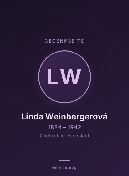 Gedenkportrait von Linda Weinbergerová