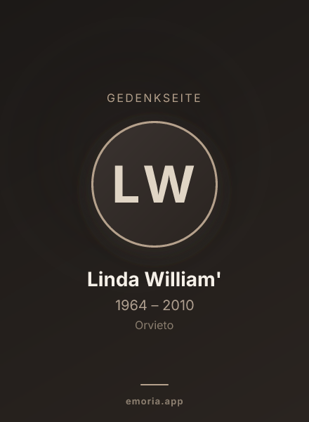 Gedenkportrait von Linda William'