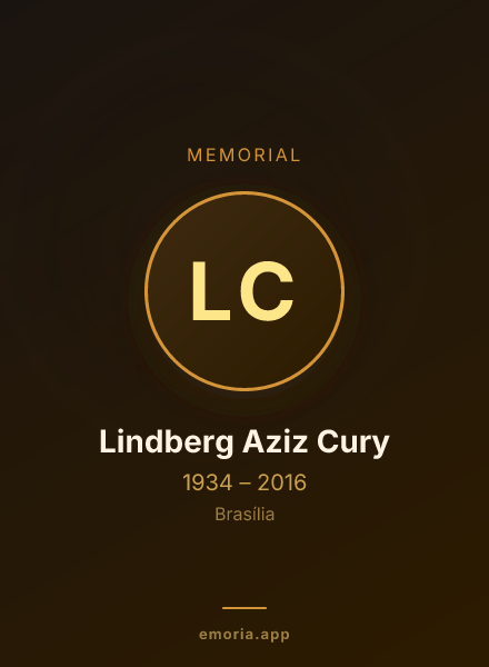Memorial portrait of Lindberg Aziz Cury