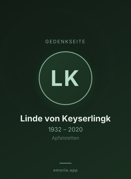 Gedenkportrait von Linde von Keyserlingk