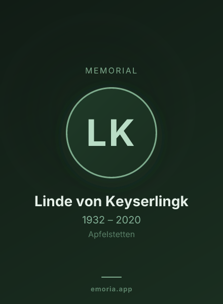 Memorial portrait of Linde von Keyserlingk