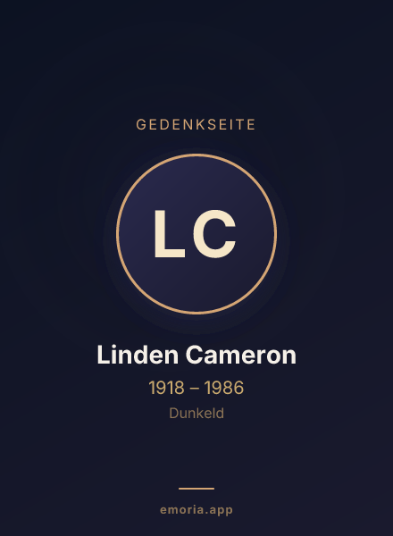 Gedenkportrait von Linden Cameron