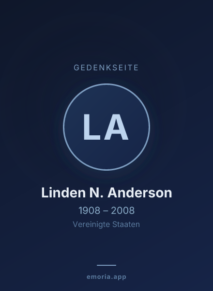 Gedenkportrait von Linden N. Anderson
