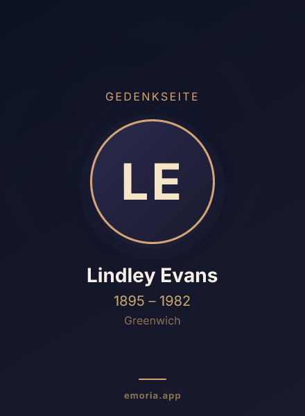 Gedenkportrait von Lindley Evans