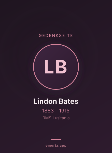 Gedenkportrait von Lindon Bates