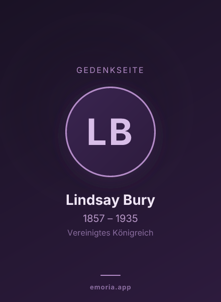 Gedenkportrait von Lindsay Bury