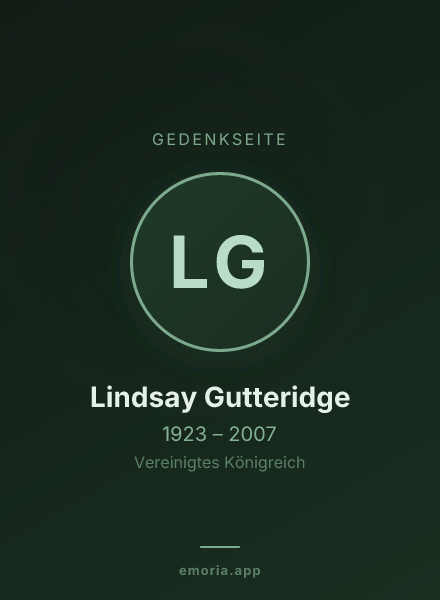 Gedenkportrait von Lindsay Gutteridge