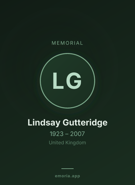 Memorial portrait of Lindsay Gutteridge
