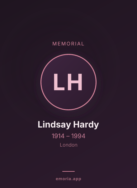 Memorial portrait of Lindsay Hardy
