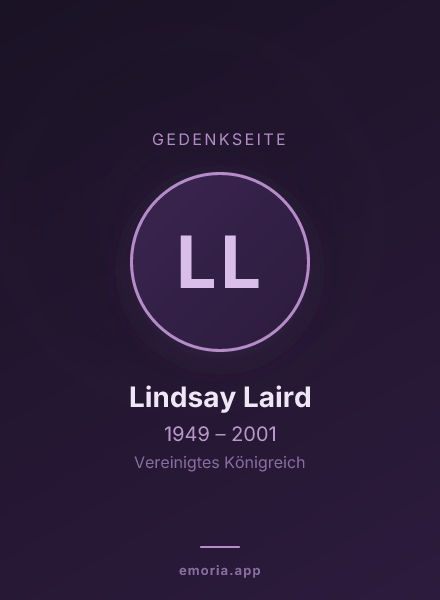 Gedenkportrait von Lindsay Laird