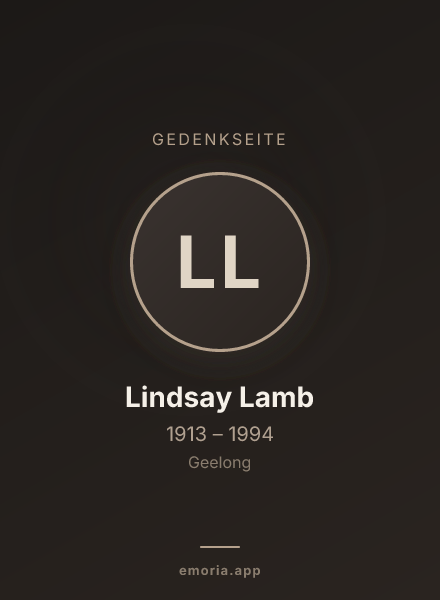 Gedenkportrait von Lindsay Lamb
