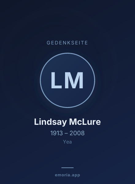 Gedenkportrait von Lindsay McLure