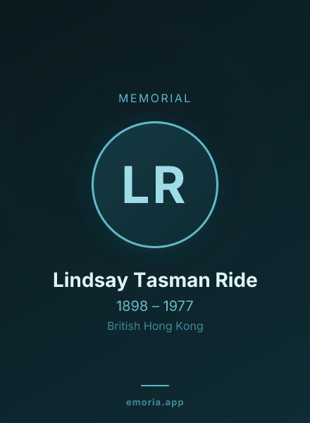 Memorial portrait of Lindsay Tasman Ride