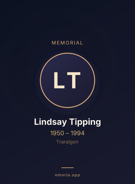 Memorial portrait of Lindsay Tipping