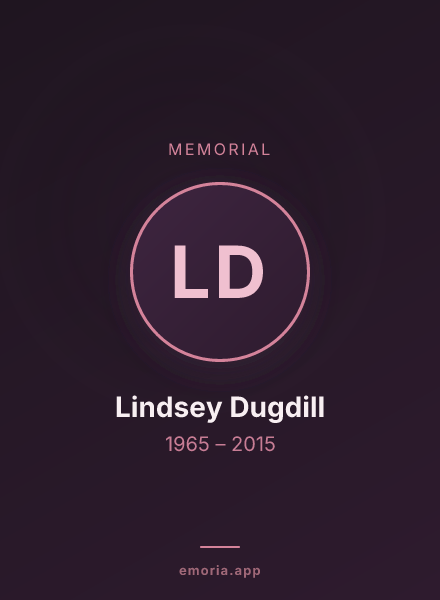 Memorial portrait of Lindsey Dugdill