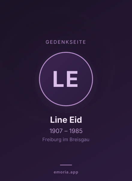 Gedenkportrait von Line Eid