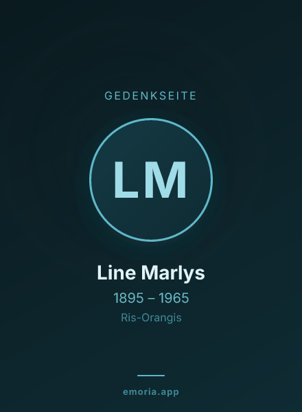 Gedenkportrait von Line Marlys