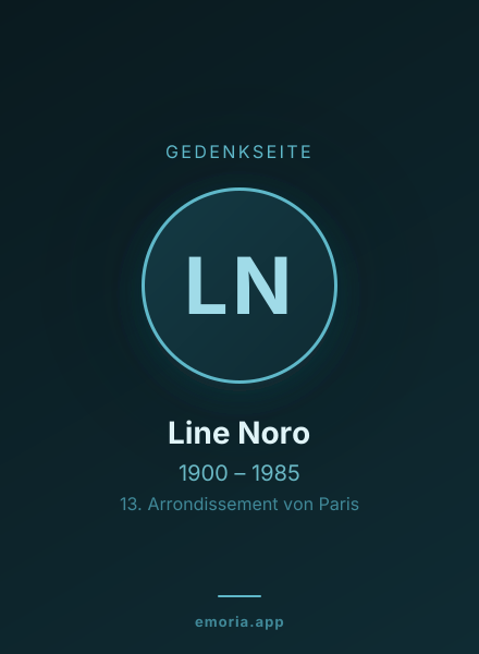 Gedenkportrait von Line Noro