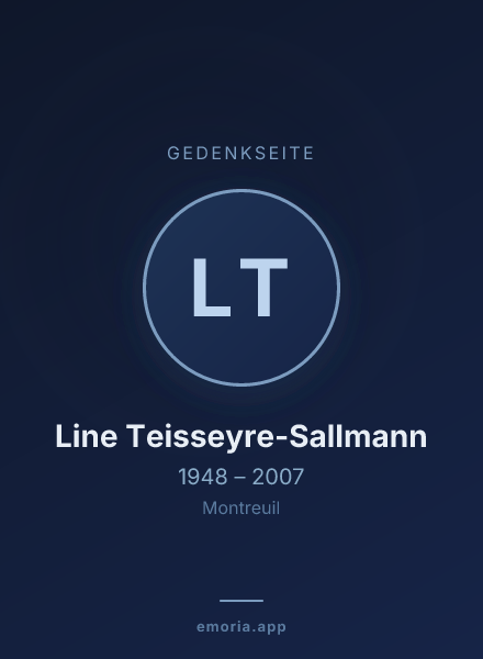 Gedenkportrait von Line Teisseyre-Sallmann