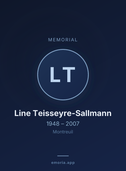 Memorial portrait of Line Teisseyre-Sallmann