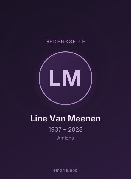 Gedenkportrait von Line Van Meenen