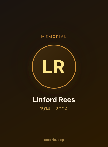 Memorial portrait of Linford Rees