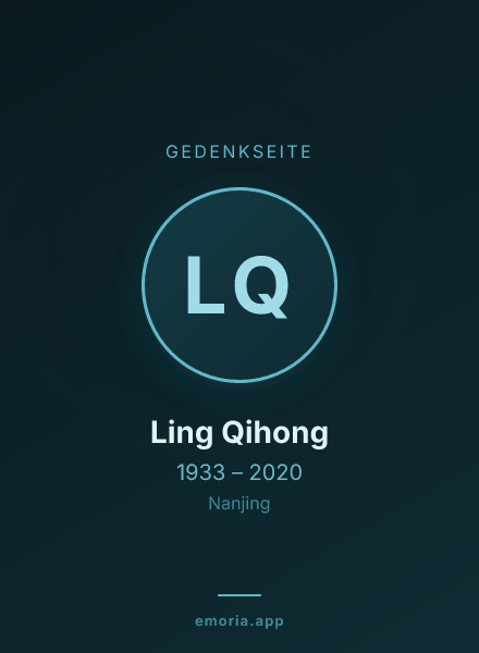 Gedenkportrait von Ling Qihong