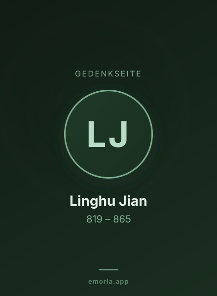 Gedenkportrait von Linghu Jian