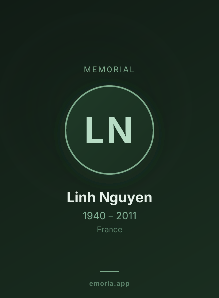 Memorial portrait of Linh Nguyen