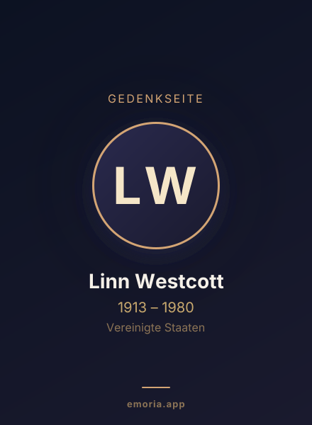 Gedenkportrait von Linn Westcott