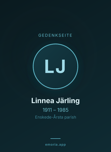Gedenkportrait von Linnea Järling