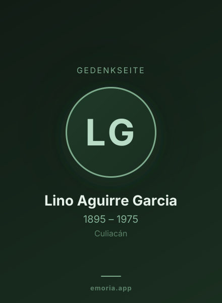 Gedenkportrait von Lino Aguirre Garcia