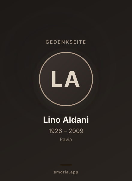 Gedenkportrait von Lino Aldani