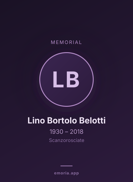 Memorial portrait of Lino Bortolo Belotti