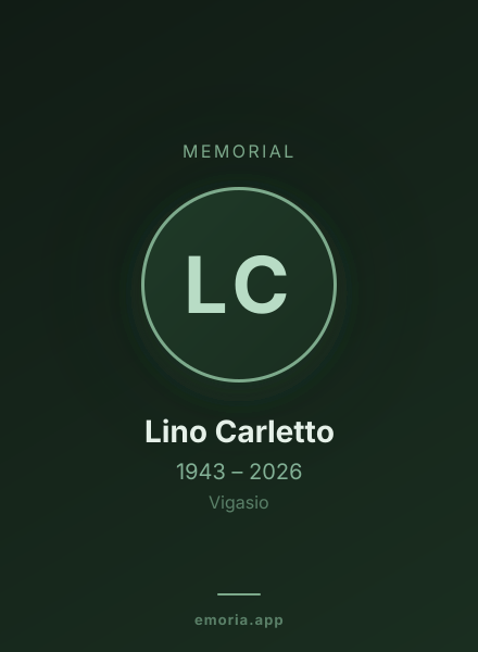 Memorial portrait of Lino Carletto
