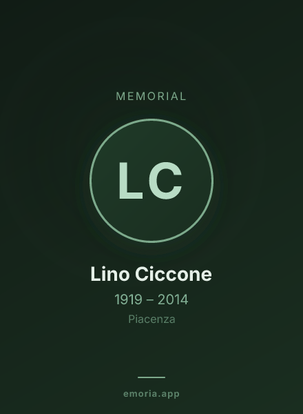 Memorial portrait of Lino Ciccone