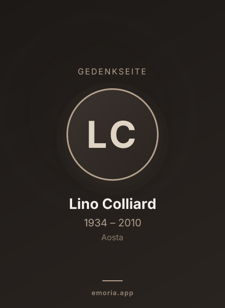 Gedenkportrait von Lino Colliard