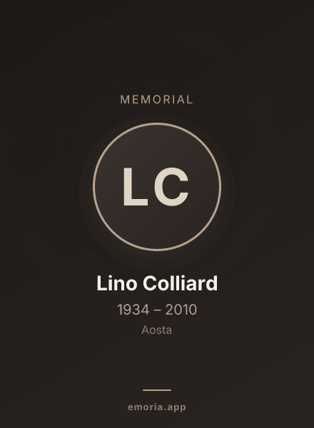 Memorial portrait of Lino Colliard