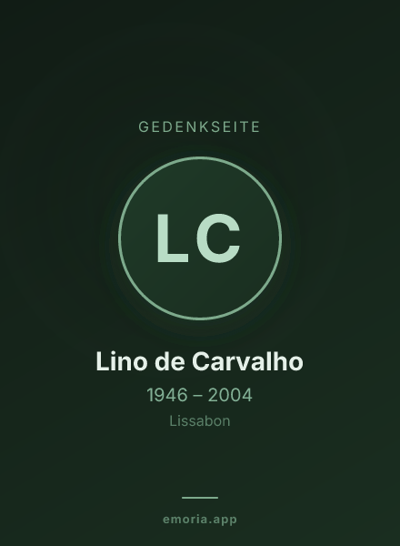 Gedenkportrait von Lino de Carvalho