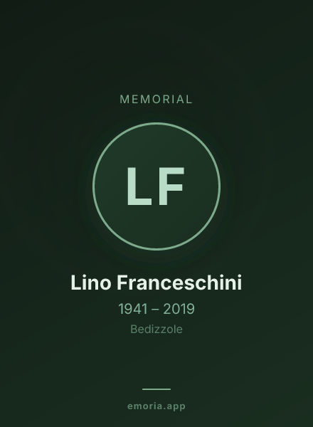 Memorial portrait of Lino Franceschini