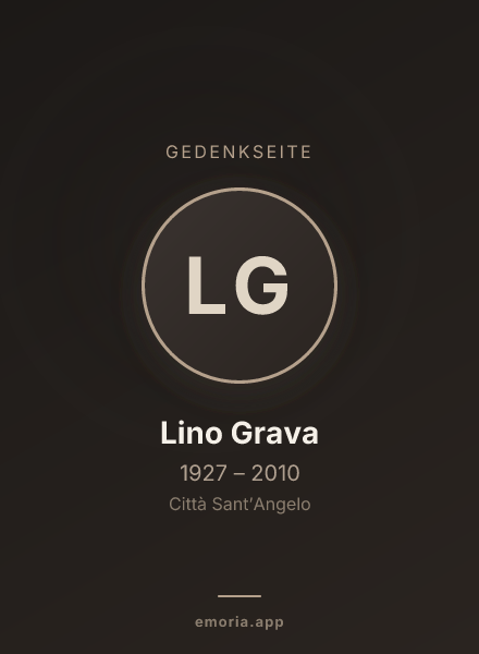 Gedenkportrait von Lino Grava