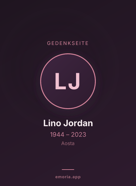 Gedenkportrait von Lino Jordan