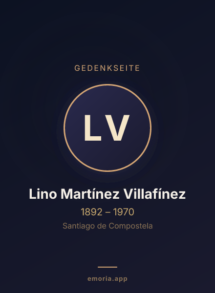 Gedenkportrait von Lino Martínez Villafínez