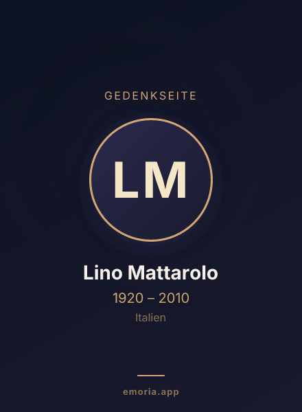 Gedenkportrait von Lino Mattarolo