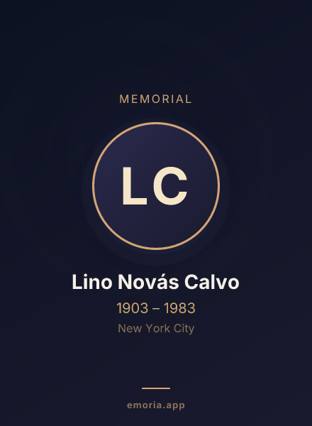 Memorial portrait of Lino Novás Calvo