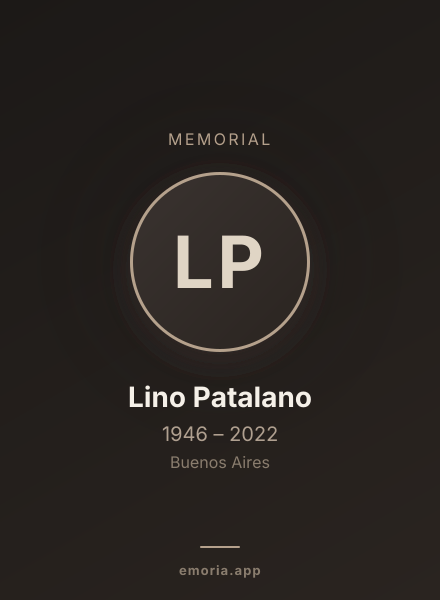Memorial portrait of Lino Patalano