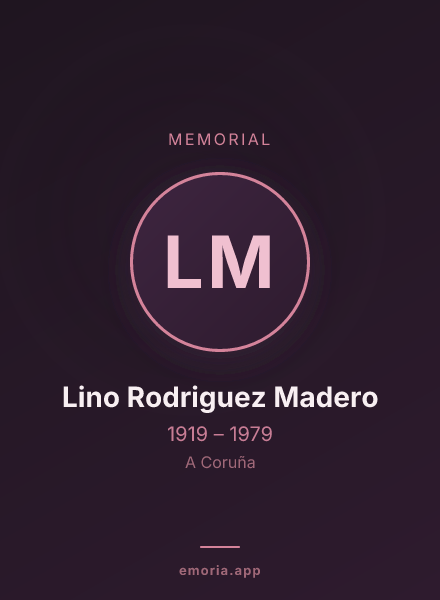 Memorial portrait of Lino Rodriguez Madero