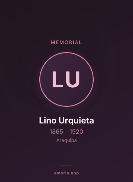 Memorial portrait of Lino Urquieta